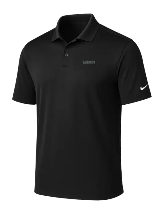 NIKE Black Victory Solid Polo w/UMB Logo