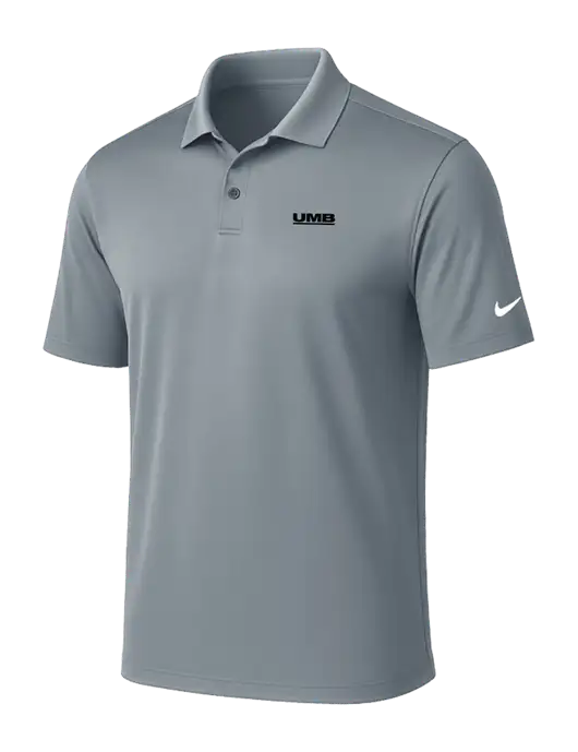 NIKE Medium Grey Victory Solid Polo w/UMB Logo