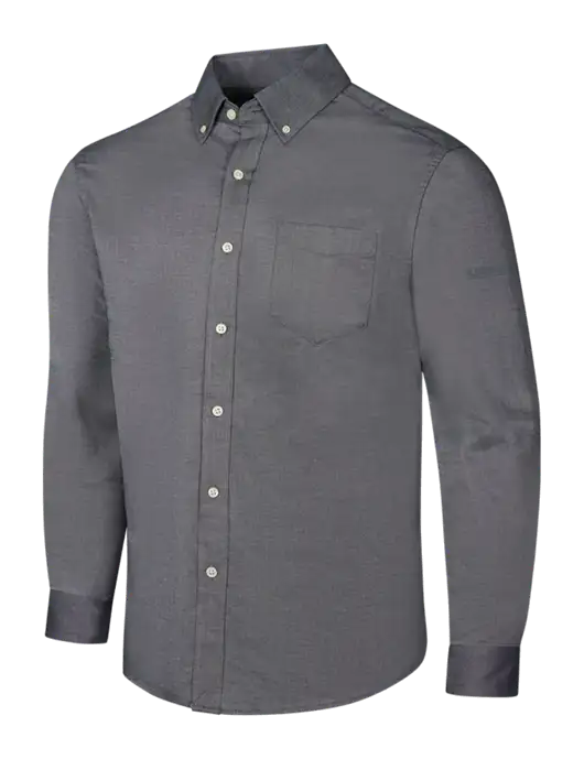 Dark Grey SuperPro Oxford Shirt w/UMB Logo