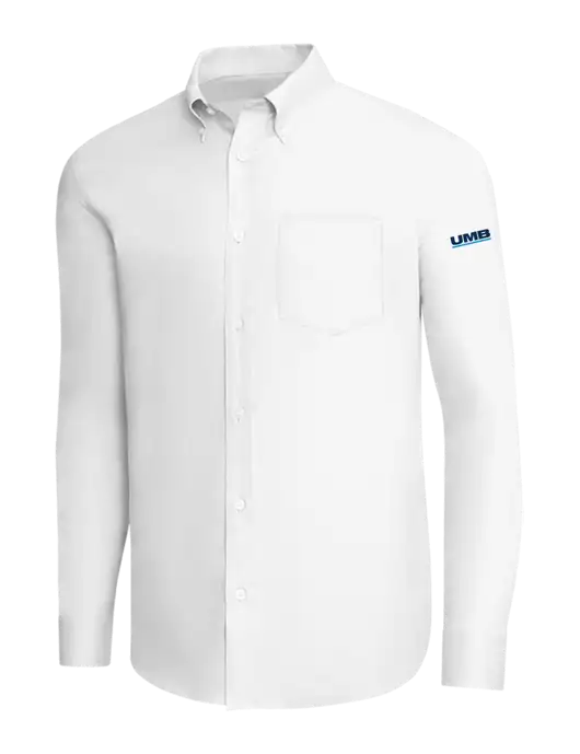 Brooks Brothers White Wrinkle-Free Stretch Pinpoint Shirt w/UMB Logo