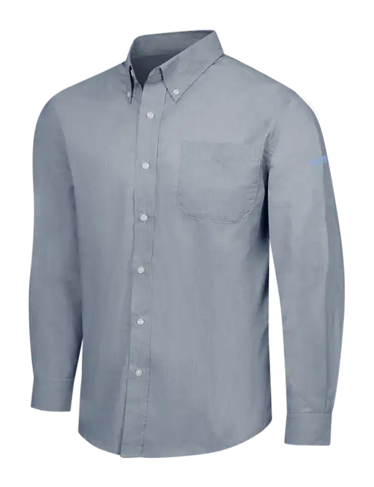 Navy Frost Crosshatch Easy Care Shirt w/UMB Logo