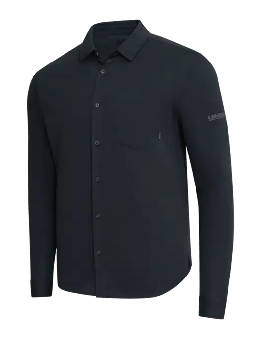 OGIO Black Extend Long Sleeve Button Up Shirt w/UMB Logo