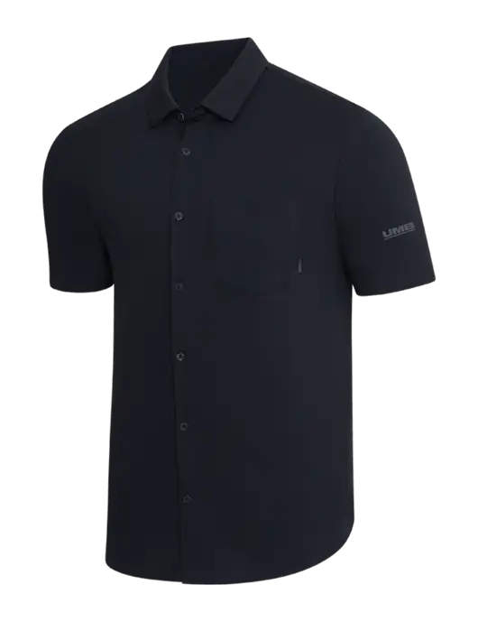 OGIO Black Extend Short Sleeve Button Up Shirt w/UMB Logo