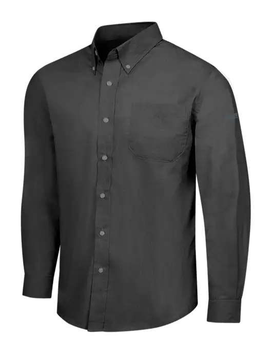 Soft Black Crosshatch Easy Care Shirt w/UMB Logo