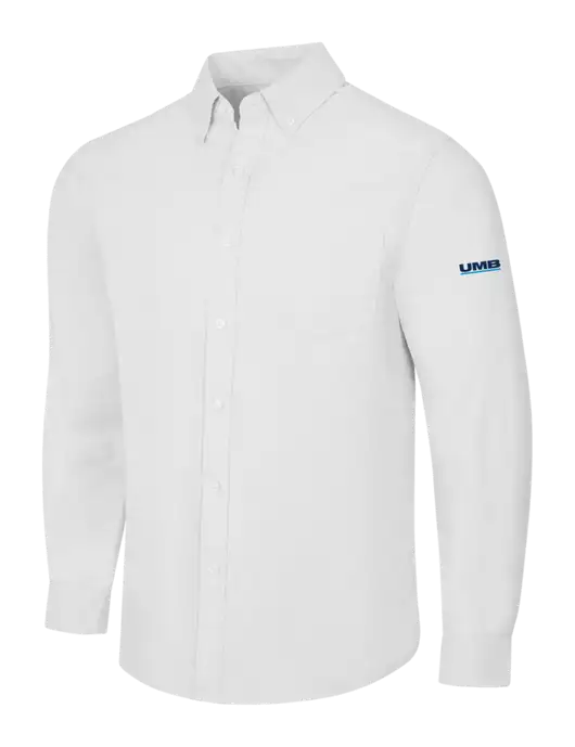 White SuperPro Oxford Shirt w/UMB Logo