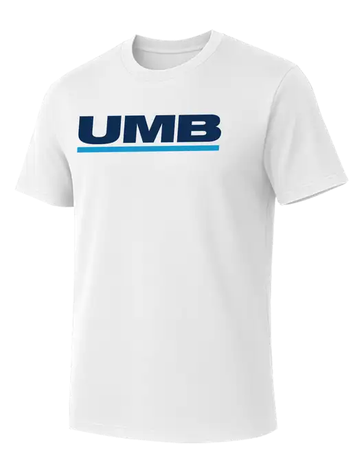 Allmade Bright White Organic Cotton Tee w/UMB Logo