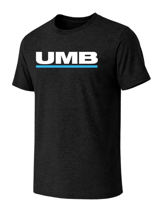BELLA+CANVAS Black Heather CVC Short Sleeve Tee w/UMB Logo