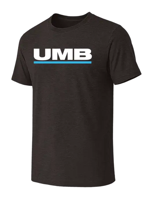 BELLA+CANVAS Dark Grey Heather CVC Short Sleeve Tee w/UMB Logo