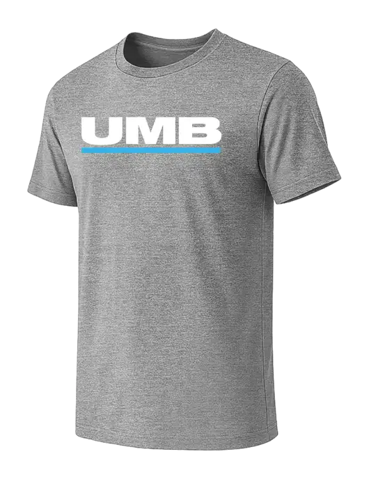 BELLA+CANVAS Heather Grey CVC Short Sleeve Tee w/UMB Logo