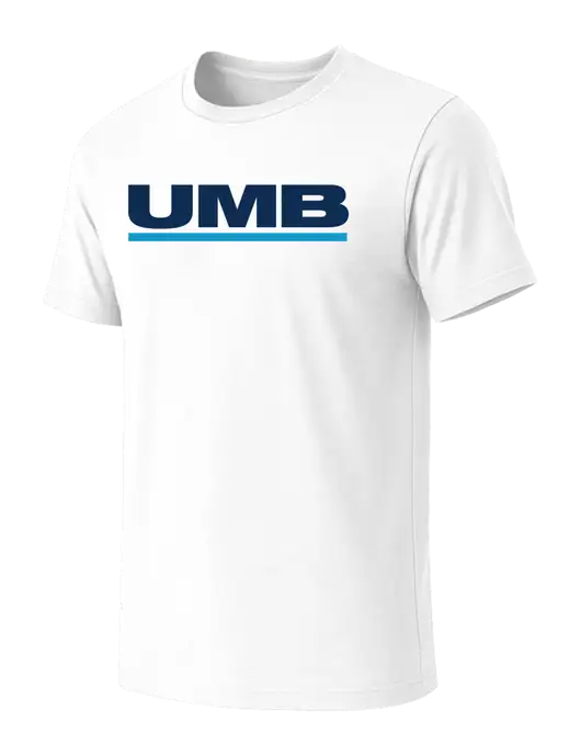 BELLA+CANVAS White Blend CVC Short Sleeve Tee w/UMB Logo