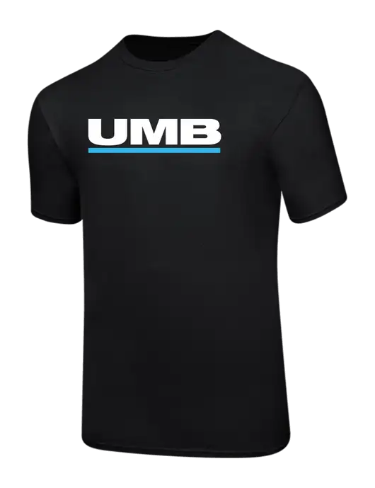 Ring Spun Jet Black 4.5 oz T-Shirt w/UMB Logo