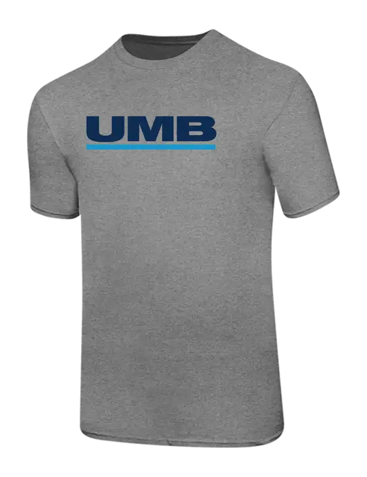 Ring Spun Light Heather Grey 4.5 oz T-Shirt w/UMB Logo