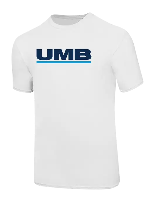 Ring Spun White 4.5 oz T-Shirt w/UMB Logo