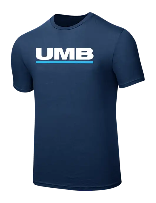 Seriously Soft Deep Slate Blue T-Shirt w/UMB Logo