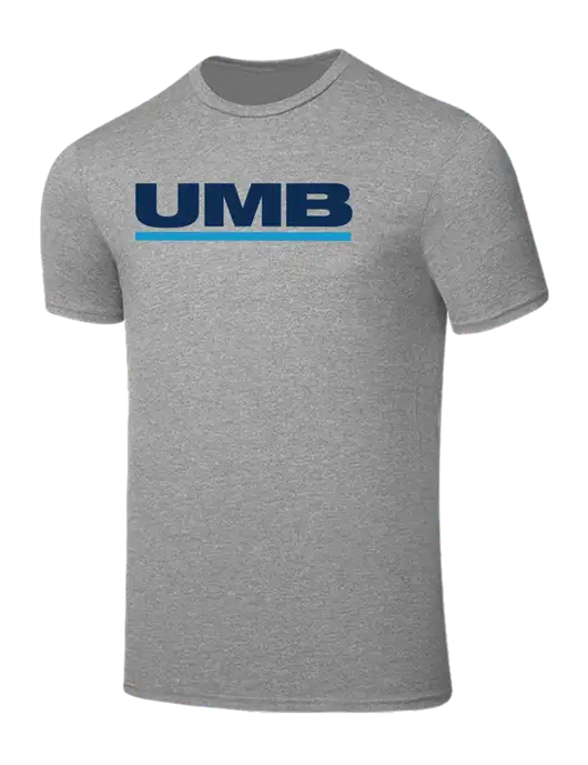 Seriously Soft Light Heather Grey T-Shirt w/UMB Logo
