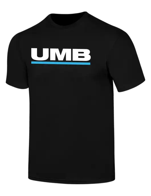 Simply Soft Black 4.5oz  Poly/Combed Ring Spun Cotton T-Shirt w/UMB Logo