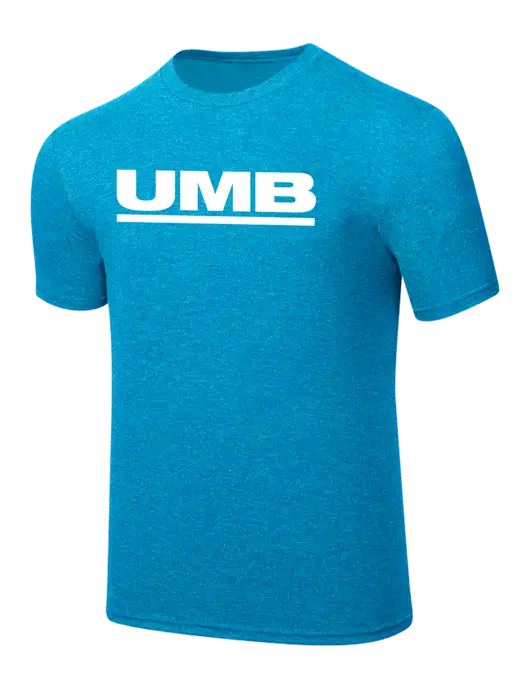 Simply Soft Sapphire Blue Frost 4.5oz  Poly/Combed Ring Spun Cotton T-Shirt w/UMB Logo