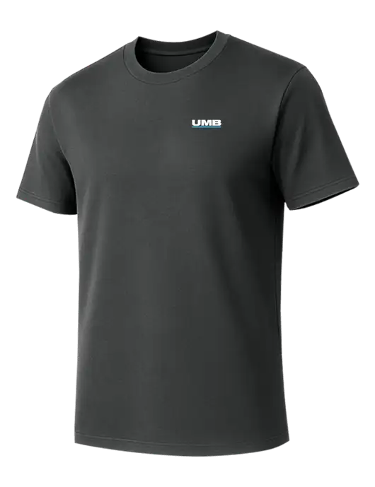 Allmade Charcoal Grey Organic Cotton Tee w/UMB Logo