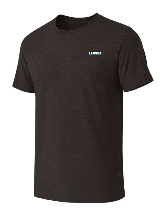 BELLA+CANVAS Dark Grey Heather CVC Short Sleeve Tee w/UMB Logo