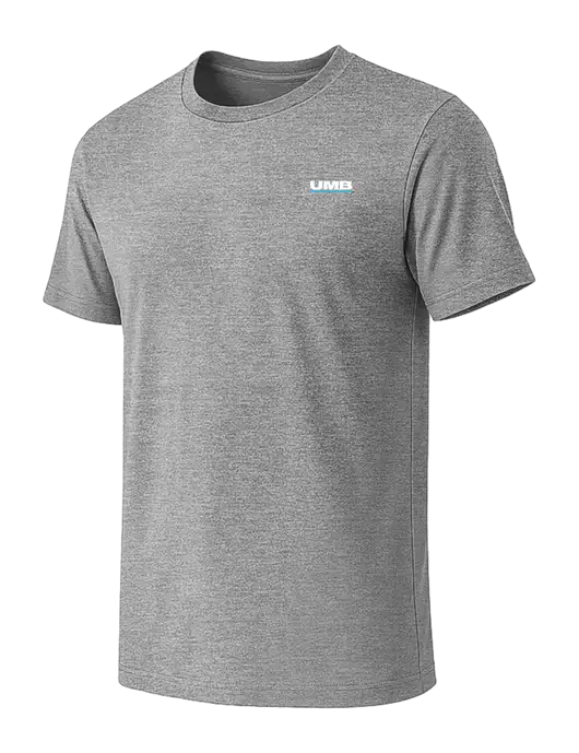 BELLA+CANVAS Heather Grey CVC Short Sleeve Tee w/UMB Logo