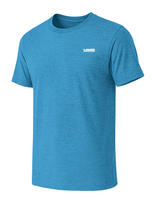 BELLA+CANVAS Heather Sapphire CVC Short Sleeve Tee w/UMB Logo