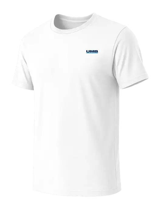 BELLA+CANVAS White Blend CVC Short Sleeve Tee w/UMB Logo