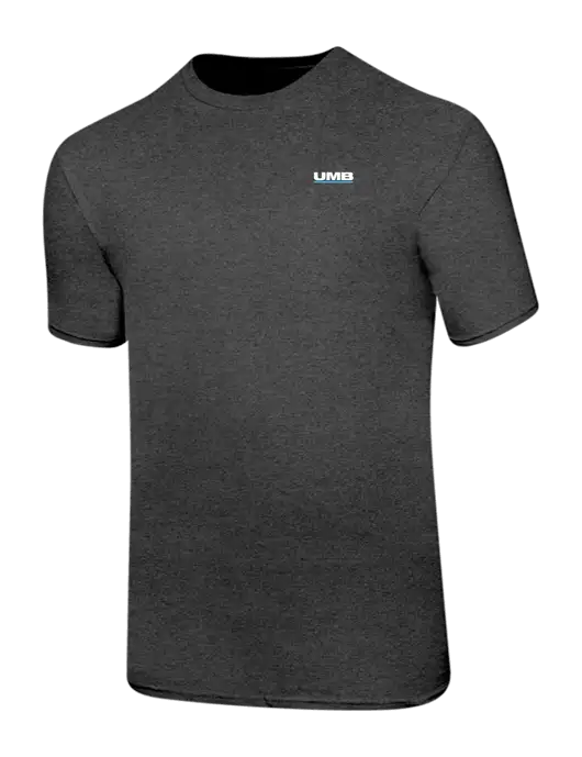 Ring Spun Dark Heather Grey 4.5 oz T-Shirt w/UMB Logo