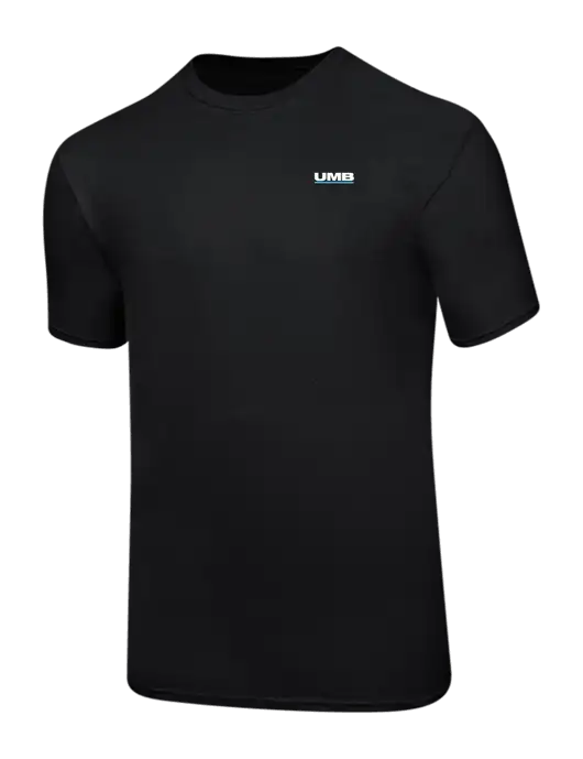 Ring Spun Jet Black 4.5 oz T-Shirt w/UMB Logo