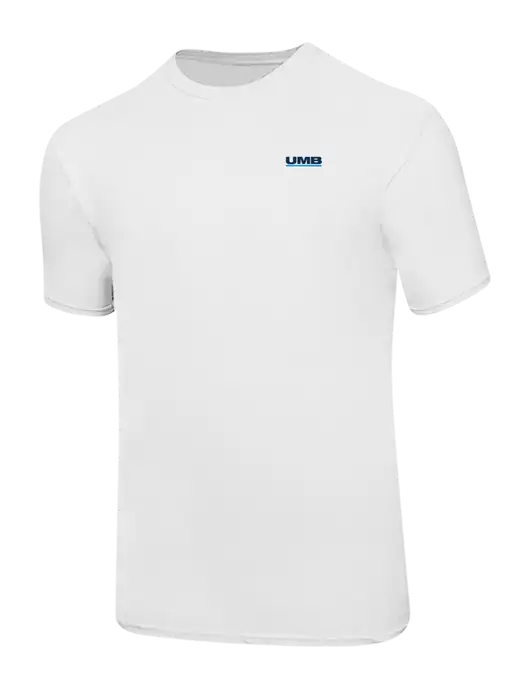 Ring Spun White 4.5 oz T-Shirt w/UMB Logo