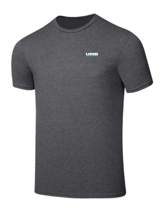 Seriously Soft Heathered Charcoal T-Shirt w/UMB Logo