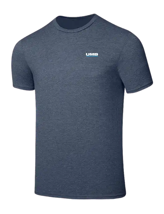 Seriously Soft Heathered Navy T-Shirt w/UMB Logo