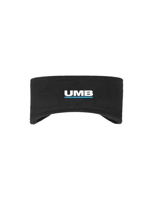 Black Stretch Fleece Headband w/UMB Logo