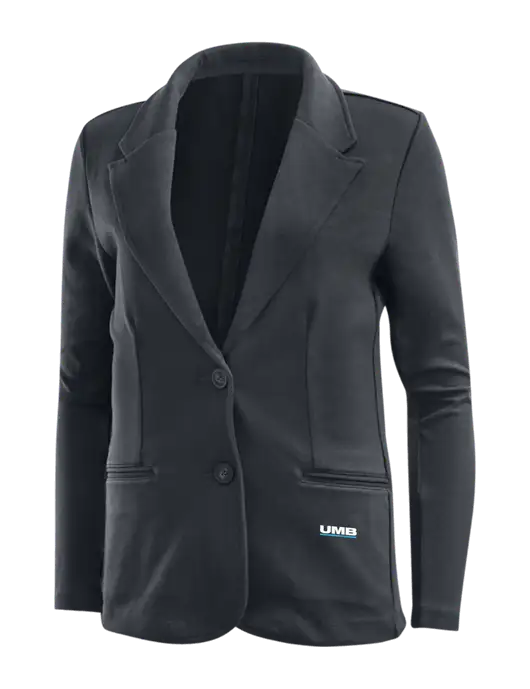 Charcoal Grey Womens Knit Blazer w/UMB Logo