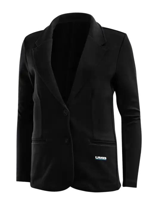 Black Womens Knit Blazer w/UMB Logo