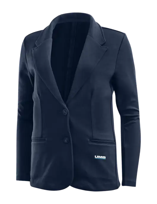 Deep Navy Womens Knit Blazer w/UMB Logo