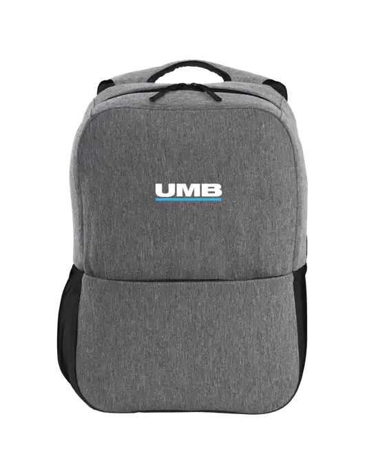 Access Square Laptop Graphite Heather/Black Backpack w/UMB Logo