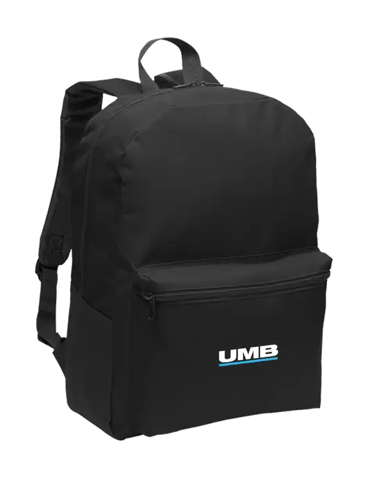 Casual Black Lightweight Laptop Backpack w/UMB Logo
