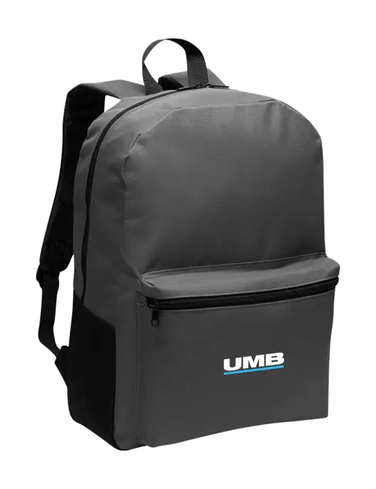 Casual Dark Charcoal Lightweight Laptop Backpack w/UMB Logo