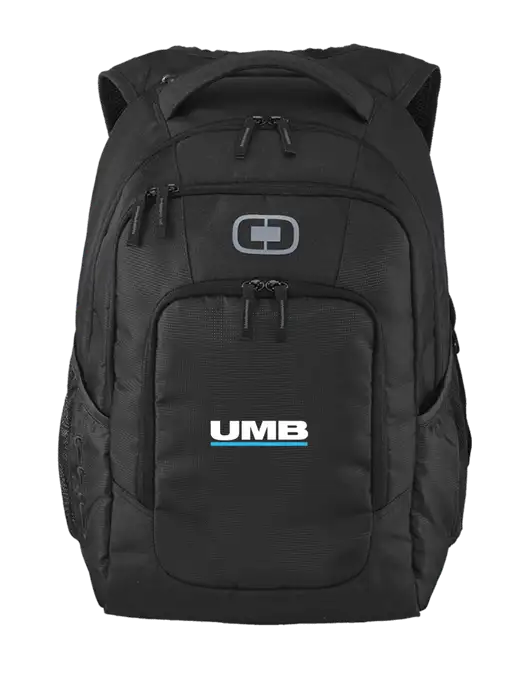OGIO Black Logan Laptop Backpack
 w/UMB Logo