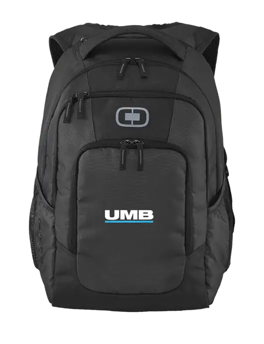 OGIO Diesel Grey Logan Laptop Backpack
 w/UMB Logo