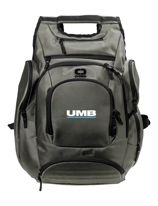 OGIO Medium Grey Metro Ballistic Laptop Backpack w/UMB Logo