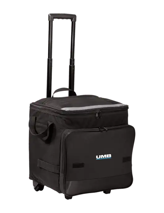 Black Rolling Cooler w/UMB Logo