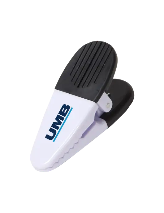 Magnetic White Power Clip w/UMB Logo