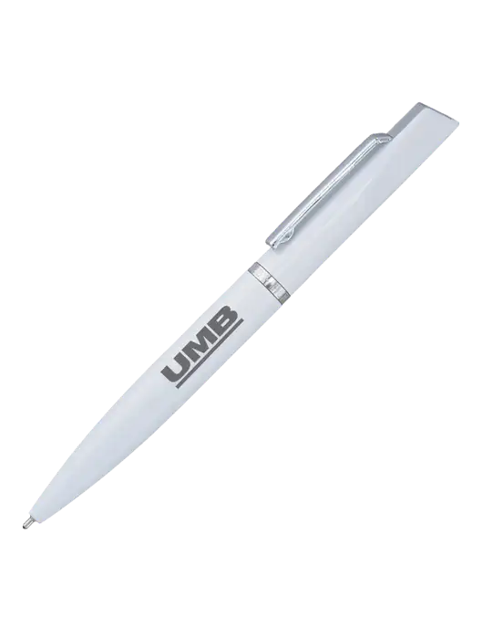 Santos White Pen - Black Ink w/UMB Logo